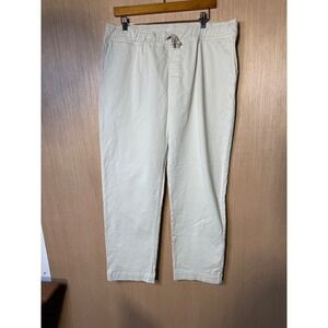 American Giant XL Beige Pants Made in USA‎ Drawstring Waist Womens